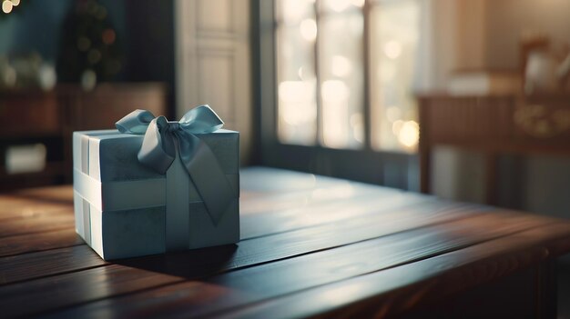 Idea di regalo per la festa dei padri concetto di design di sfondo con box regalo concetto di design su uffici AI generativa