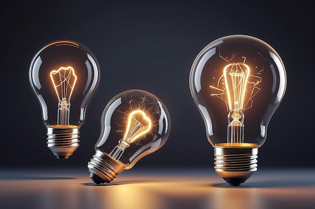 Idea e creatività concetto lampadina ai generare