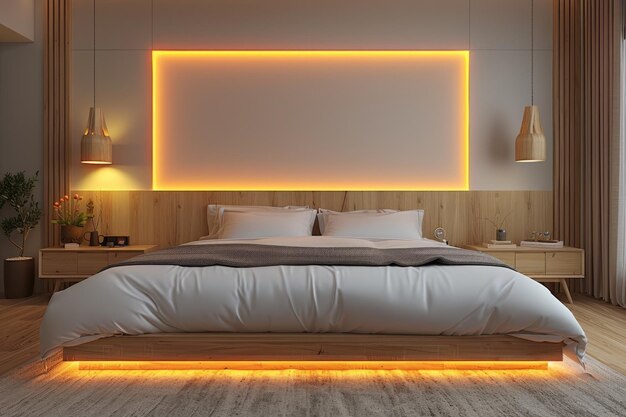 idee di ispirazione per l'interno di una camera da letto moderna e minimalista