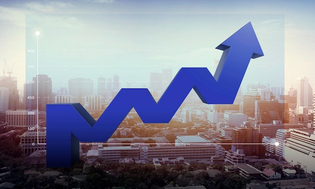 Idee di targeting della freccia blu aziendale per una crescita finanziaria di successo