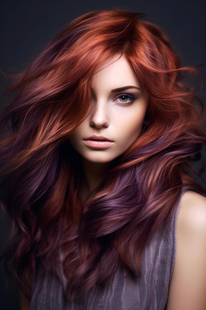 Idee per i colori dei capelli per le donne che sono rosse e viola