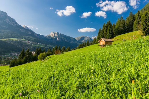 Idilliaco paesaggio montano