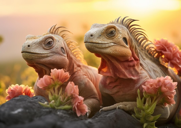 Iguana della terra delle Galapagos