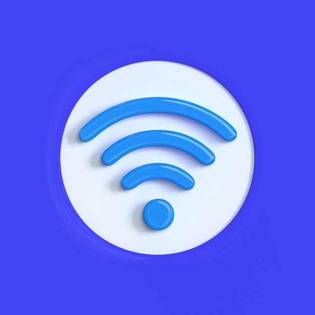 Ikon WiFi Akses internet nirkabel Render 3D