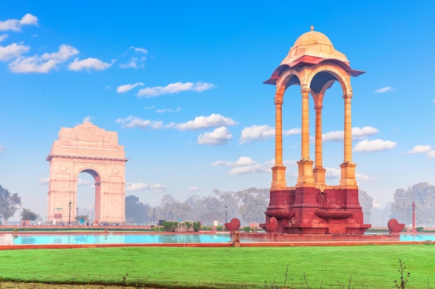 Il baldacchino vicino all'India Gate New Delhi India