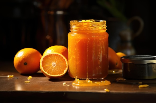 Il barattolo di marmellata d'arancia ermetico genera Ai