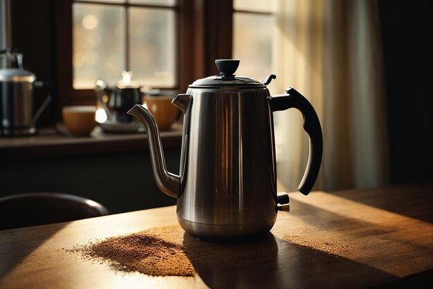 Il barista diligente sta preparando latte fresco per i clienti per la pausa caffè in caffetteria