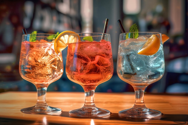 Il bicchiere di cocktail con intelligenza artificiale generata