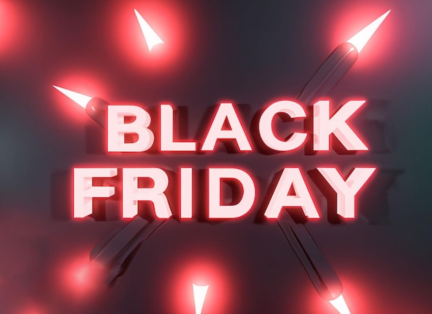 Il Black Friday è lo sfondo luminoso dello schermo rosso e nero