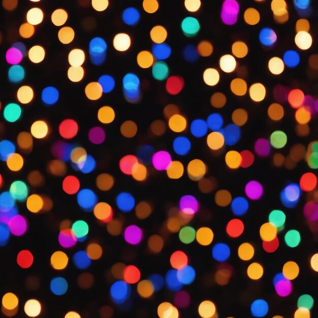 Il bokeh illumina molti colori sullo sfondo nero