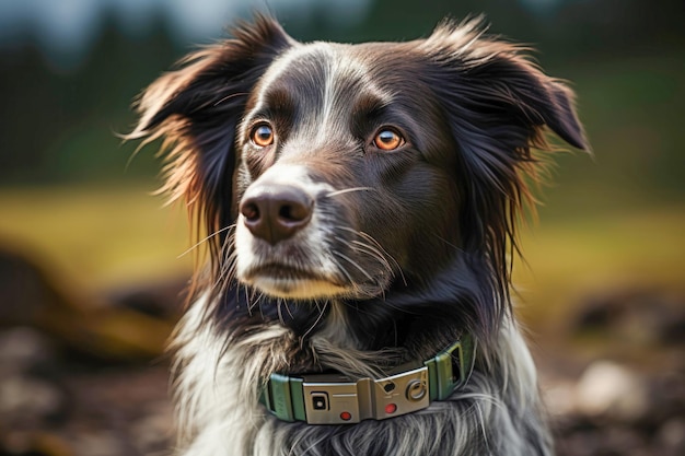 Il border collie indossa un collare appositamente progettato dotato di sensori AI che gli consentono di trasmettere