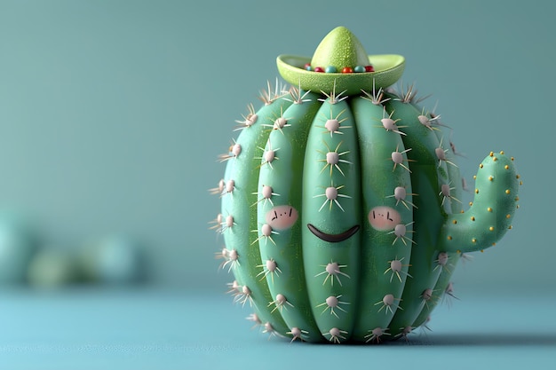 Il cactus indossa un sombrero