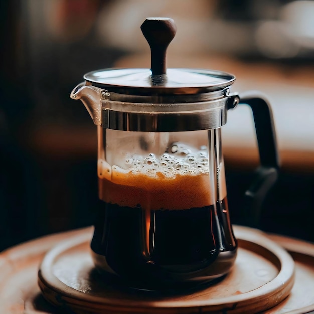 Il caffè French press è stato generato dall'intelligenza artificiale