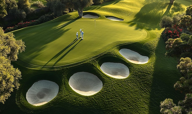 Il campo da golf e' un must per un round di golf.