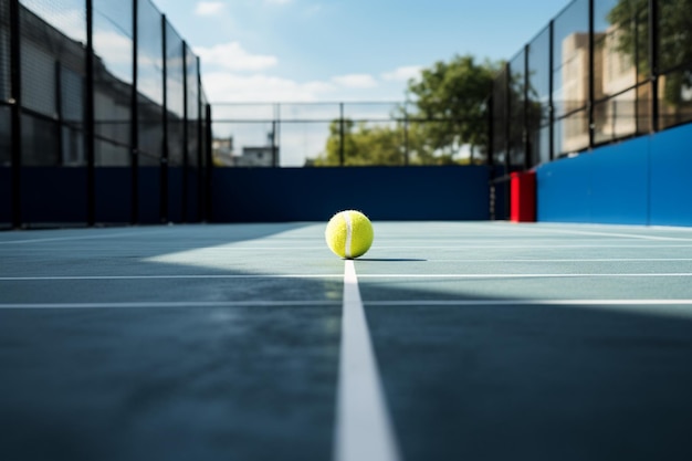 Il campo da paddle tennis presenta una linea di confine bianca che definisce