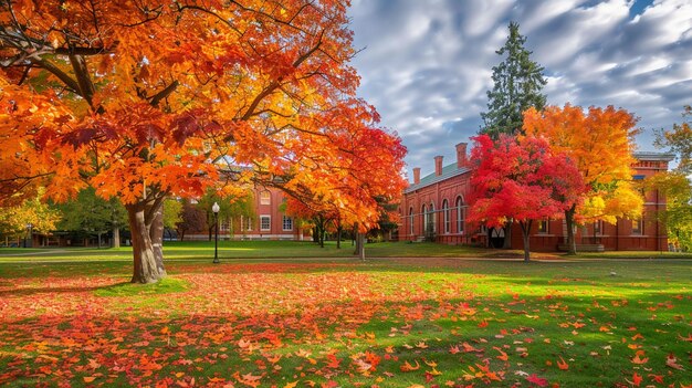 Il campus con i colori autunnali