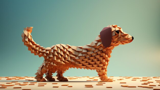 Il cane Lego sul tavolo