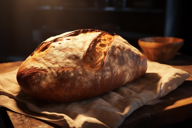 Il capolavoro rivoluzionario generato da AIG, il pane organico soffice e fresco dal forno.