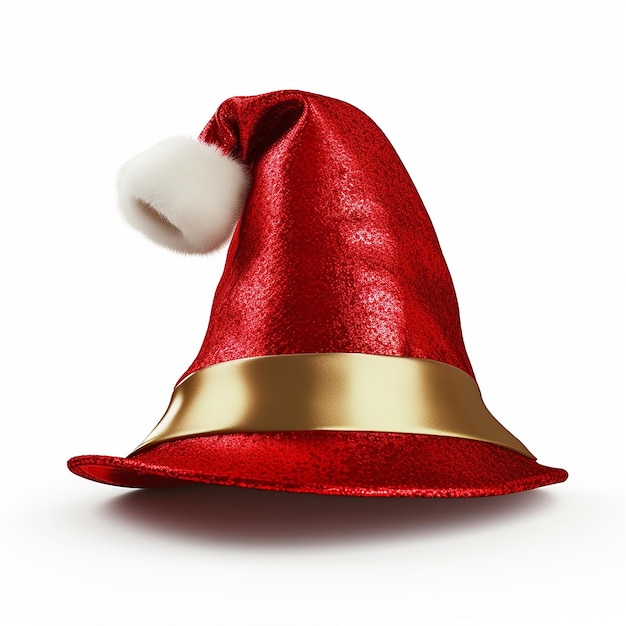 Il cappello di Natale isolato su uno sfondo chiaro