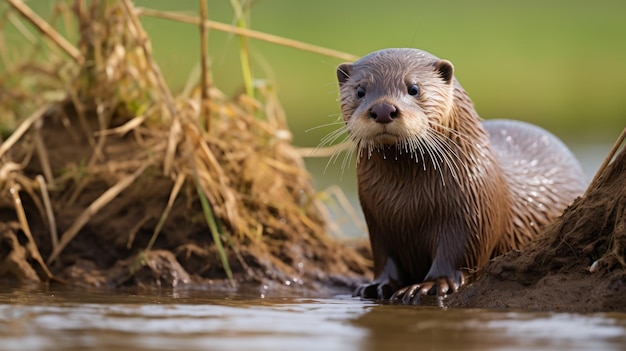 Il caratteristico ritratto di lontra in stile Smilecore