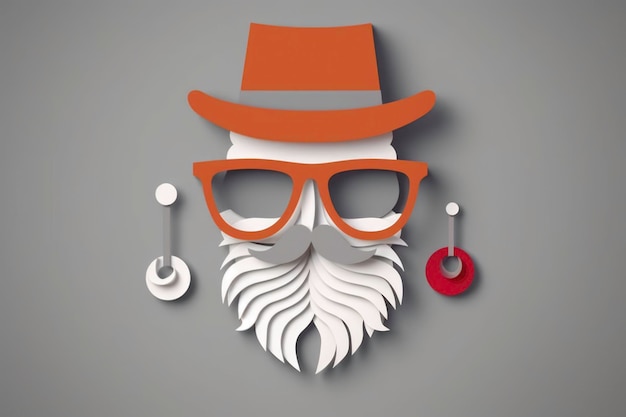 Il cartone animato One Flat Style di Babbo Natale generato dall'AI