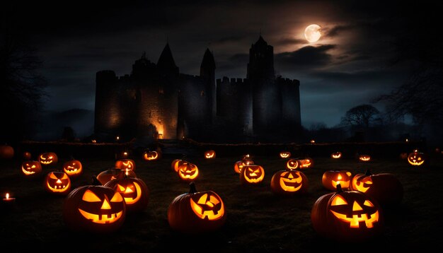 Il castello del cimitero di SpineChilling la notte di Halloween