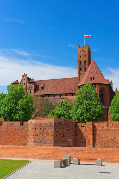 Il castello di Malbork chiamato anche Marienburg, Ordine Teutonico di Polonia.