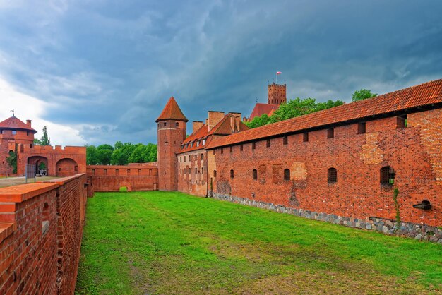 Il castello di Malbork chiamato anche Marienburg, Ordine Teutonico, in Pomerania, in Polonia.