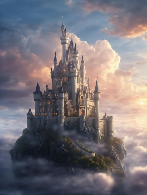 Il castello magico che si innalza tra le nuvole