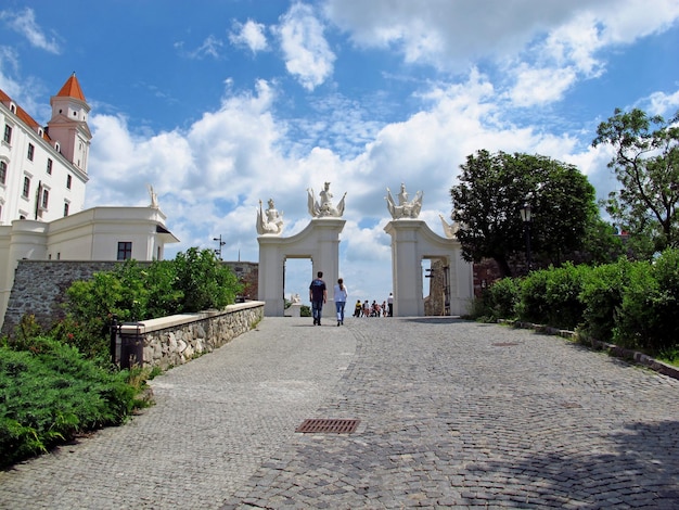 Il castello nella città di Bratislava, Slovacchia