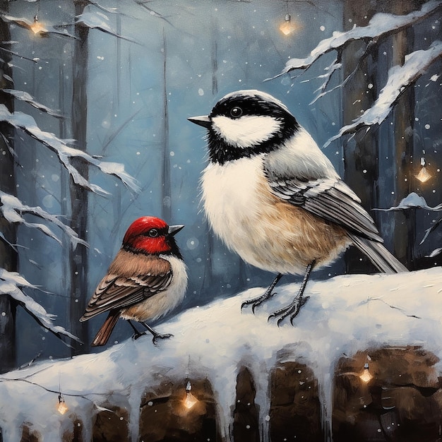 Il Chickadee e l'uomo delle nevi