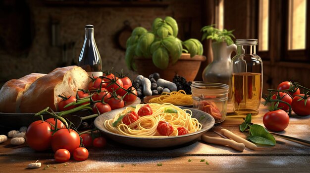 Il cibo e il cibo italiano generativo ai