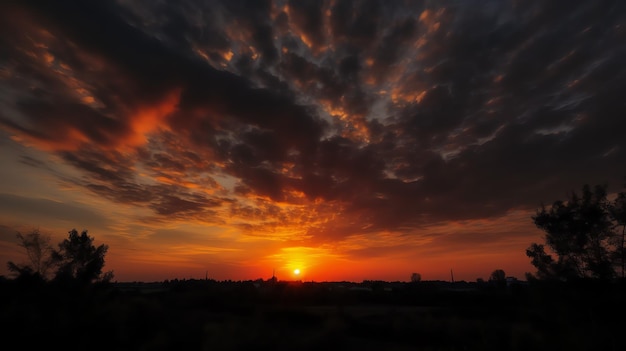 il cielo al tramonto