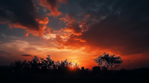 il cielo al tramonto