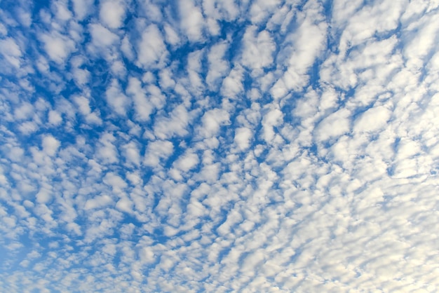 Il cielo azzurro e le soffici nuvole bianche