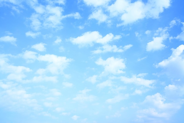 Il cielo azzurro e tante piccole nuvole possono essere usati come sfondo