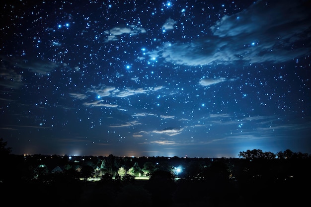 il cielo di notte è limpido e pieno di stelle, fotografia pubblicitaria professionale