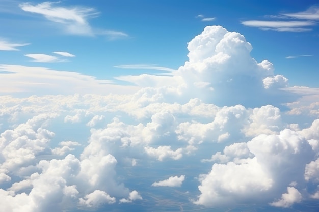 Il cielo maestoso con le nuvole sullo sfondo panoramico