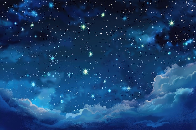 Il cielo notturno con le stelle