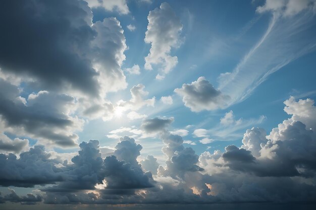 Il cielo nuvoloso sembra molto bello