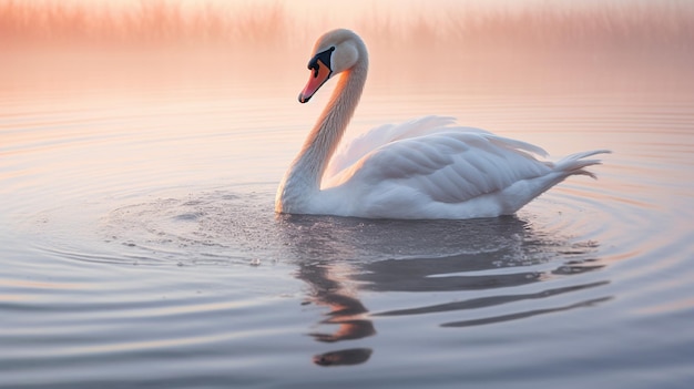 Il cigno nell'acqua di colore cygnus