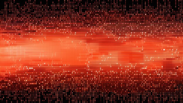 Il codice binario di sfondo è di colore corallo