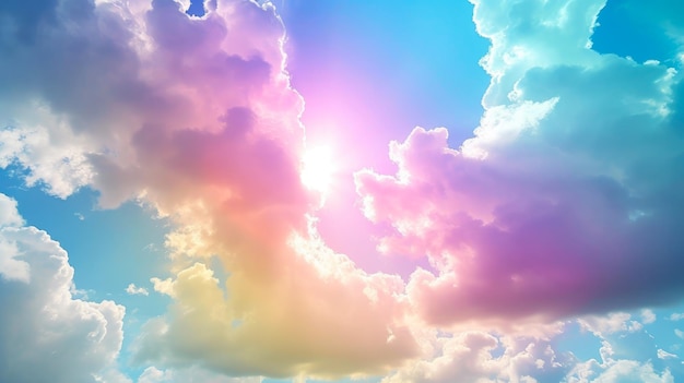 Il colorato baldacchino delle nuvole ad ampio angolo