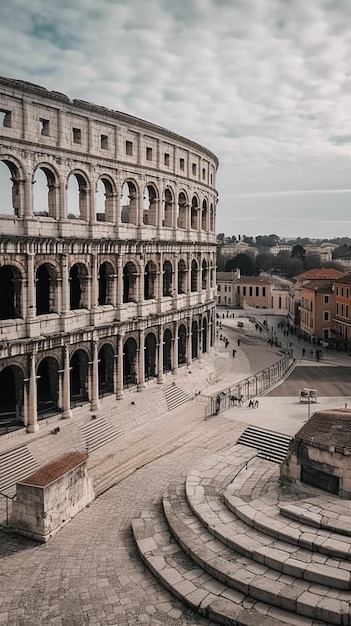 Il Colosseo è una struttura romana a Roma.