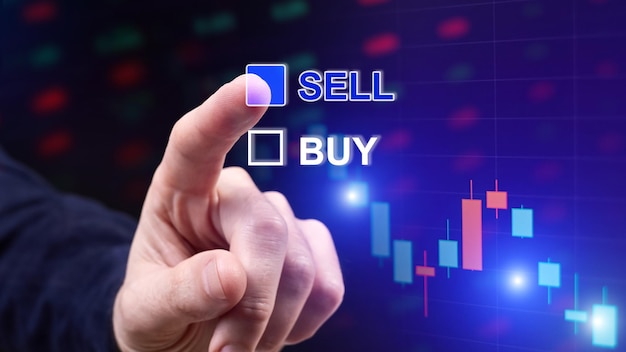 Il commerciante sceglie di vendere nel mercato azionario come concetto di negoziazione nel mercato azionario