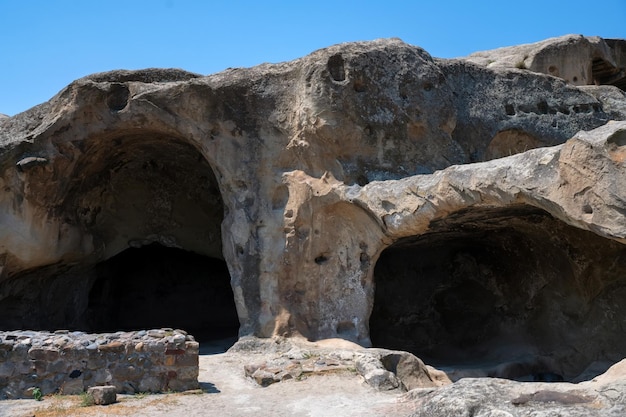 Il complesso di grotte uplistsikhe vicino a gori georgia