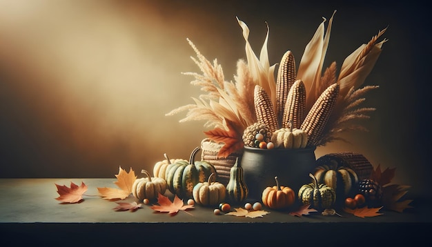 Il concetto del Giorno del Ringraziamento Un arazzo di cibo di famiglia e tradizioni festive
