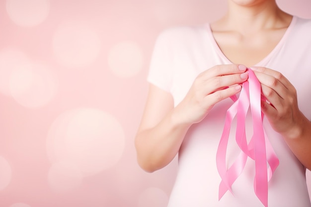 Il concetto della giornata del cancro al seno e il nastro rosa sono stati generati