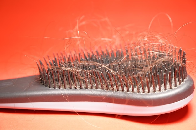 Il concetto di caduta dei capelli nelle donne si pettina con il primo piano dei capelli