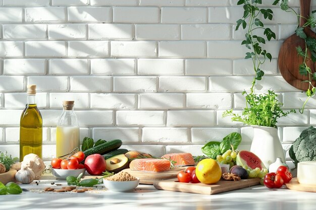 Il concetto di cibo fresco e salutare primaverile